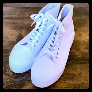 White platform high tops